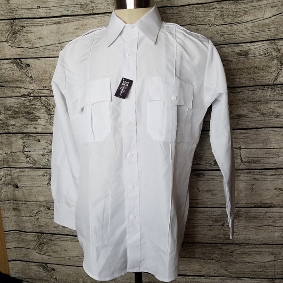 Tact Squad Private security White Long Sleeve Shirt Size Medium.Pit to pit app - Picture 1 of 9
